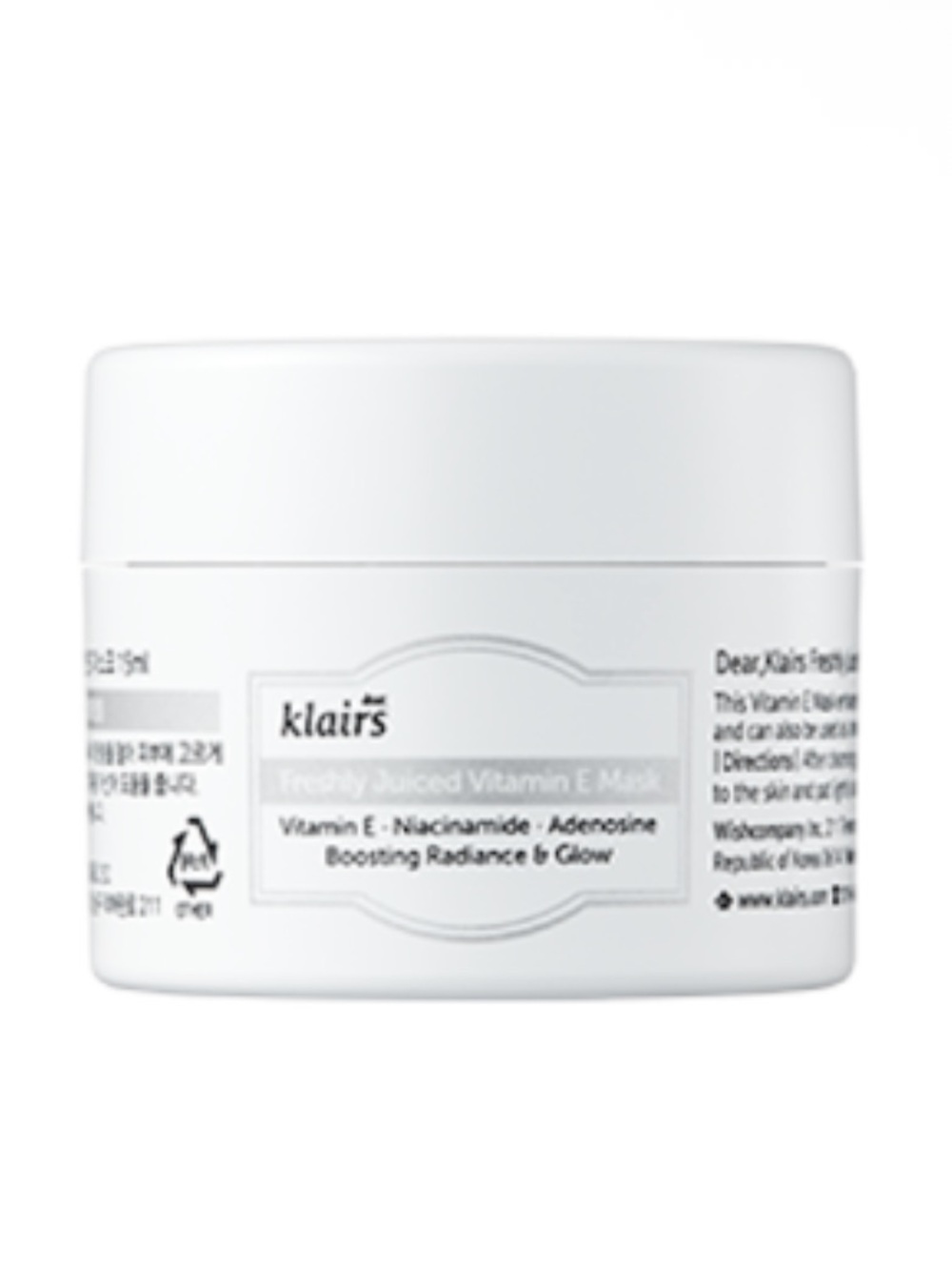 Dear Klairs - Freshly Juiced Vitamin E Mask Moisturizer- 15ml